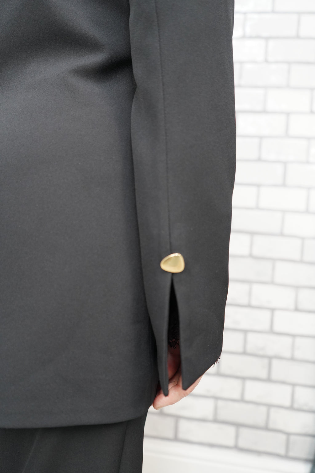 Black Plus Size Blazer & Trousers Set