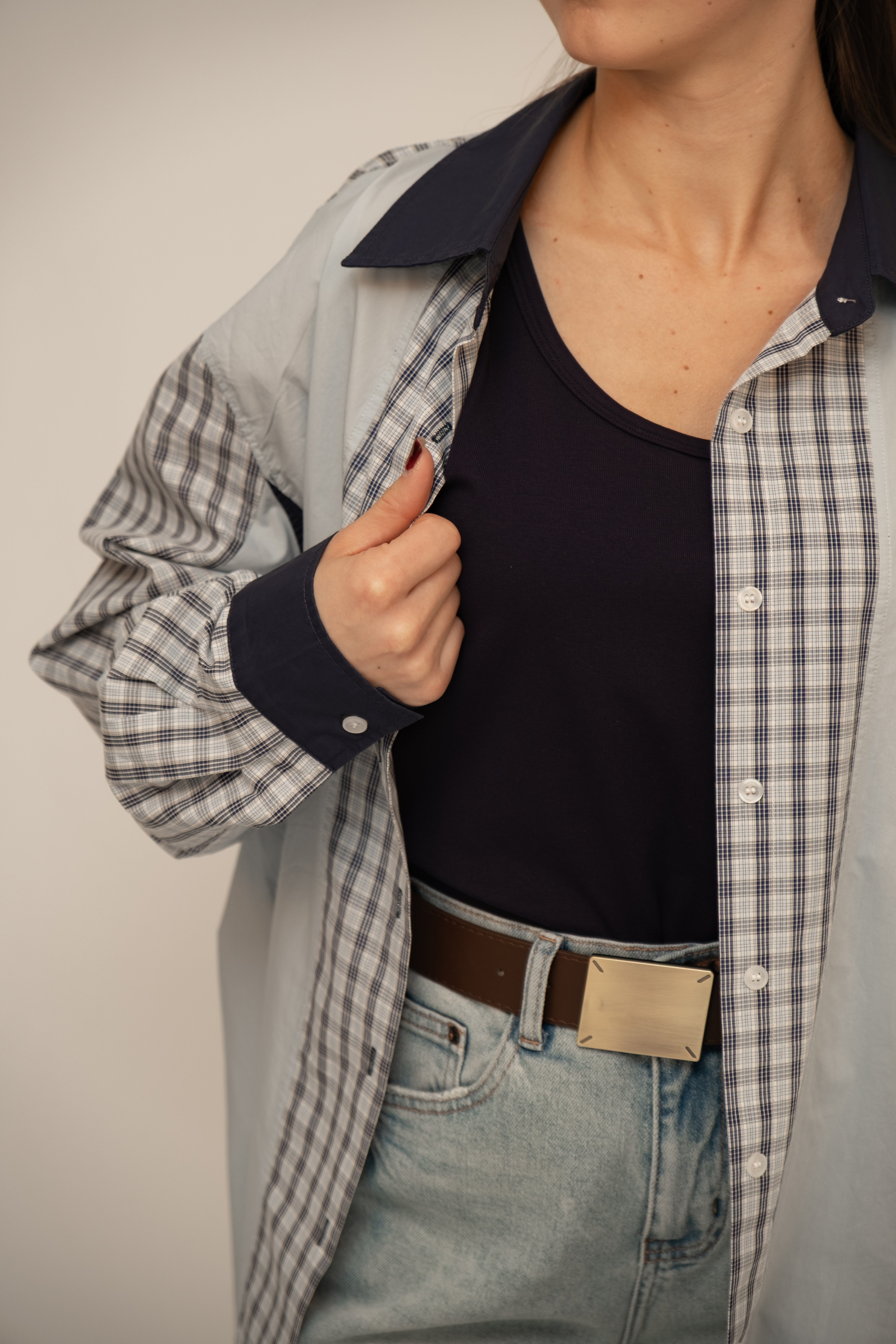 Layered Shirt and Tank Top Set