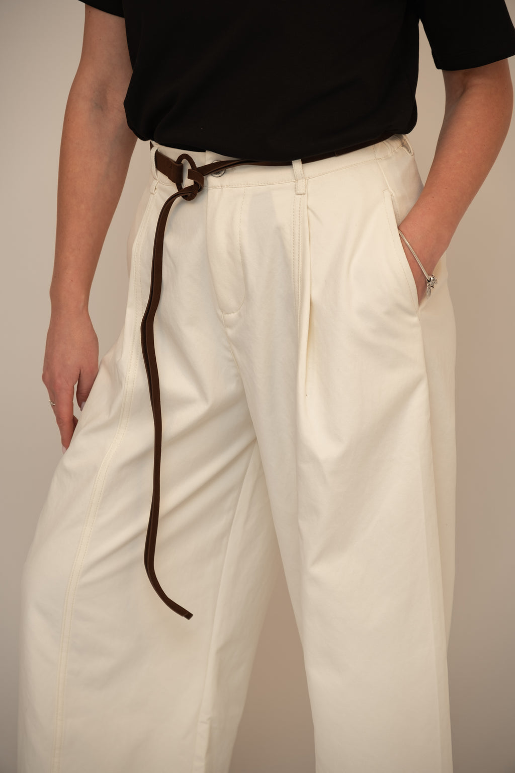 High-Waist Wide-Leg Trousers