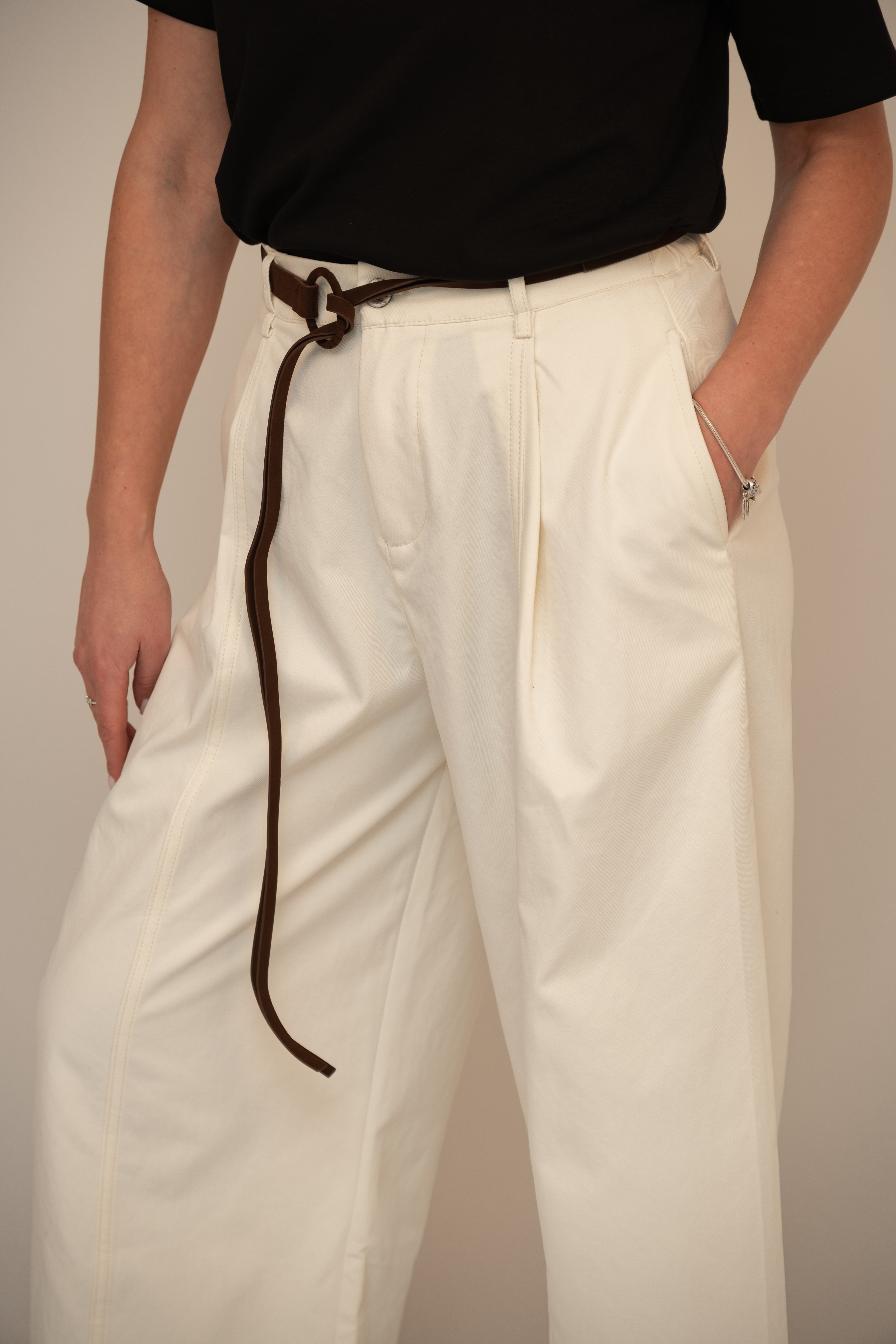 High-Waist Wide-Leg Trousers