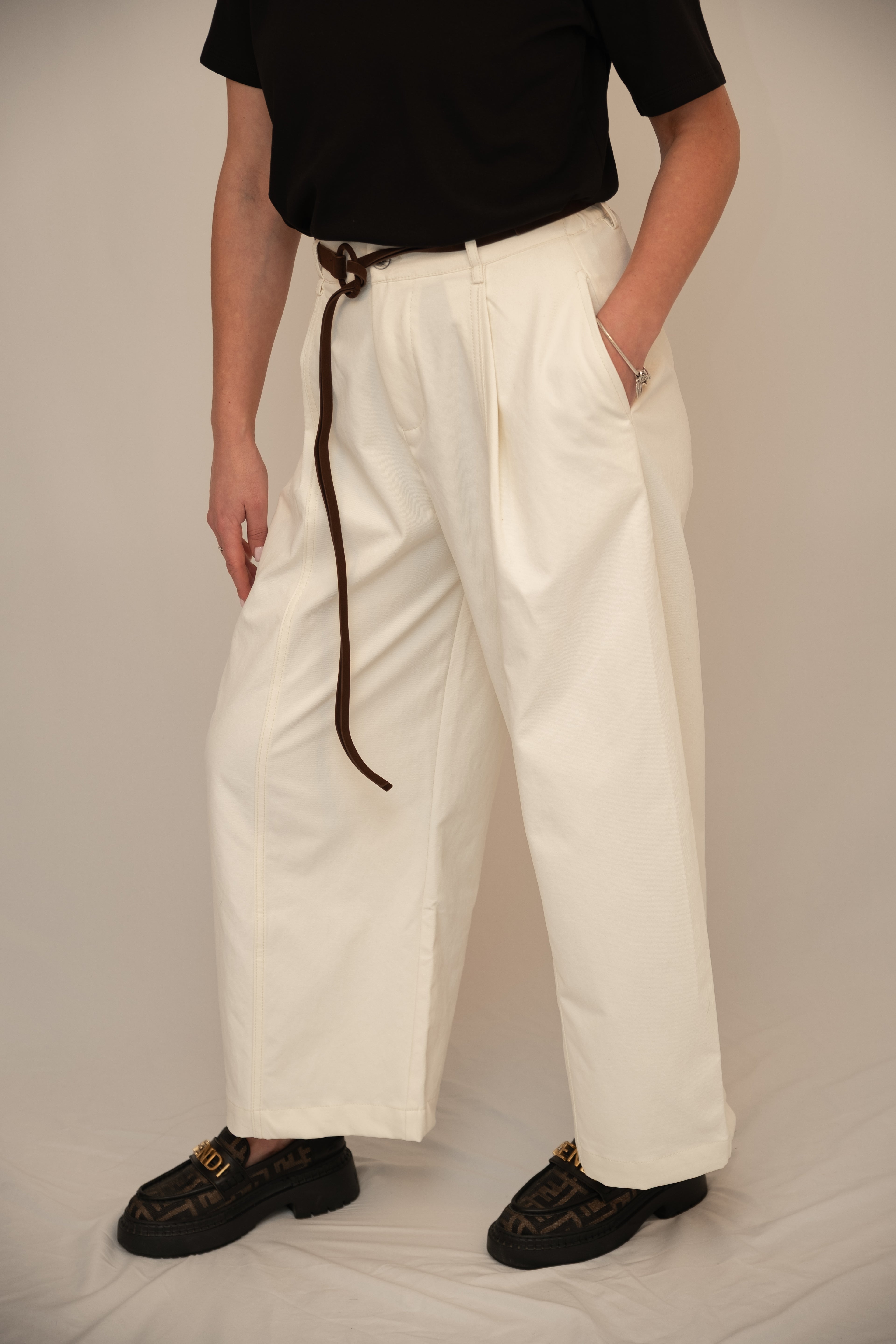 High-Waist Wide-Leg Trousers