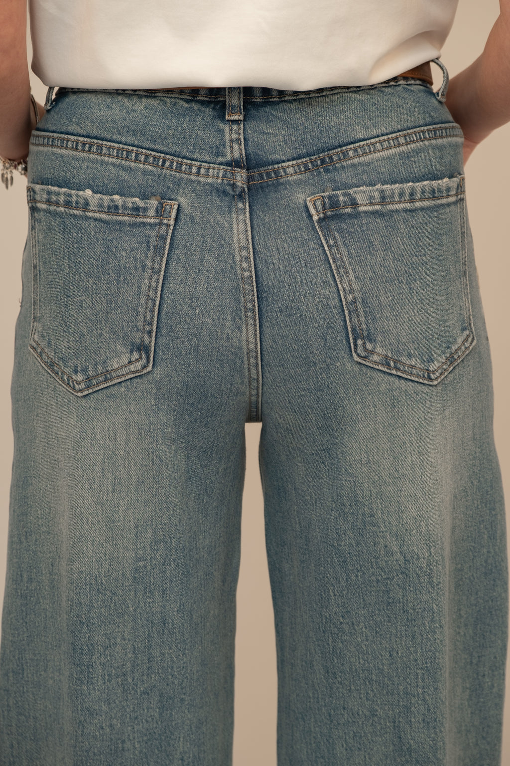 High-Waist Wide-Leg Denim Jeans
