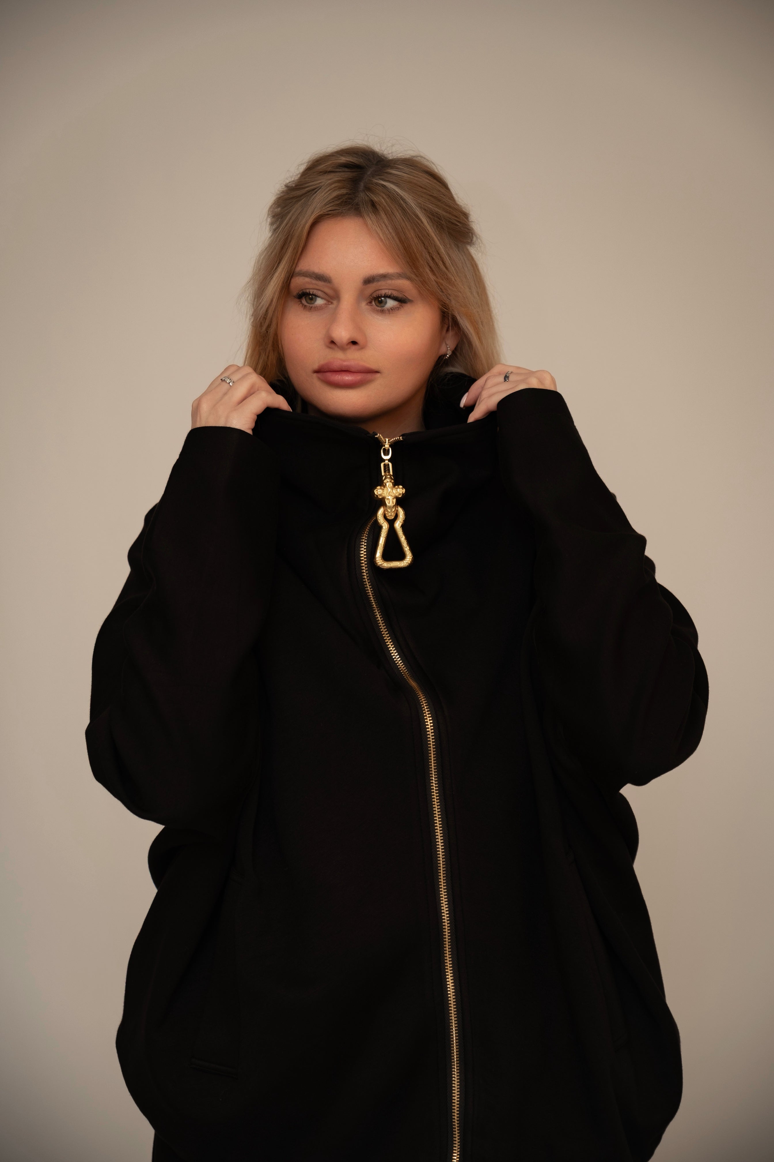 Relaxed Zip Jacket and Wide-Leg Trousers Set