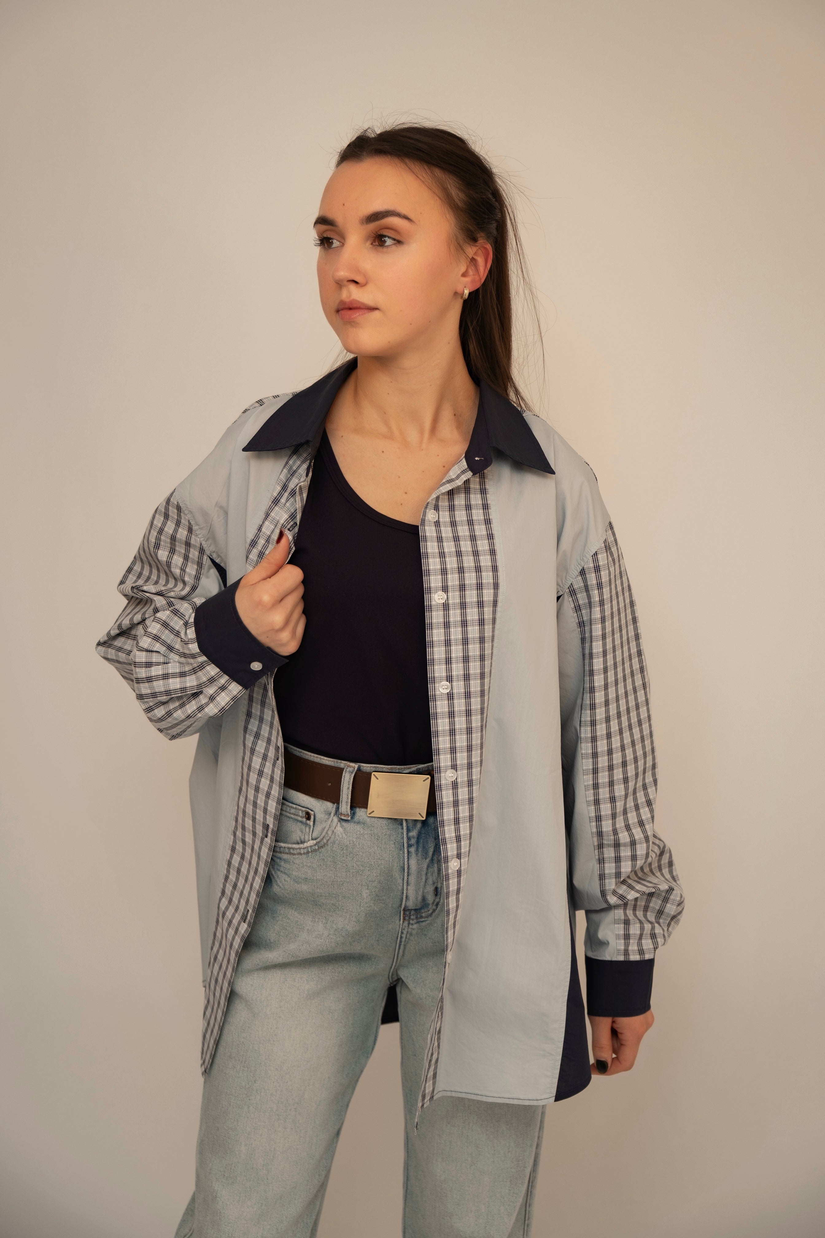 Layered Shirt and Tank Top Set